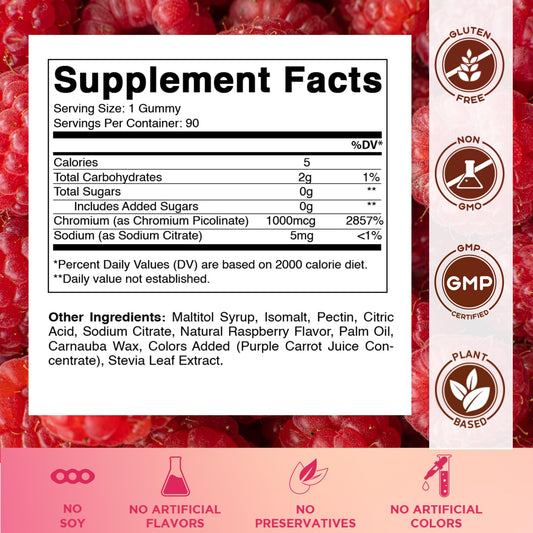 Vitamatic gomitas de frambuesa en primer plano aspecto apetecible