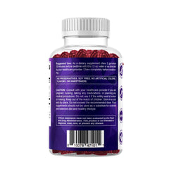 Escena de dormitorio con frasco Vitamatic sobre la mesita, ambiente relajante