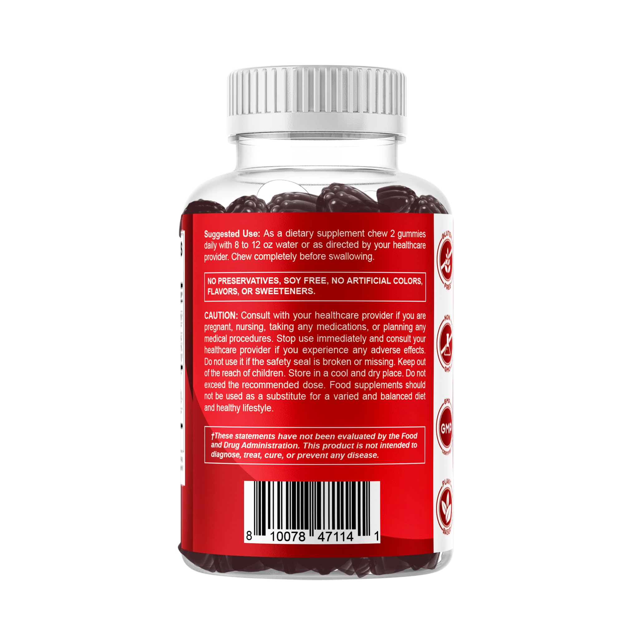 Vitamatic envase de 60 gomitas, opción conveniente