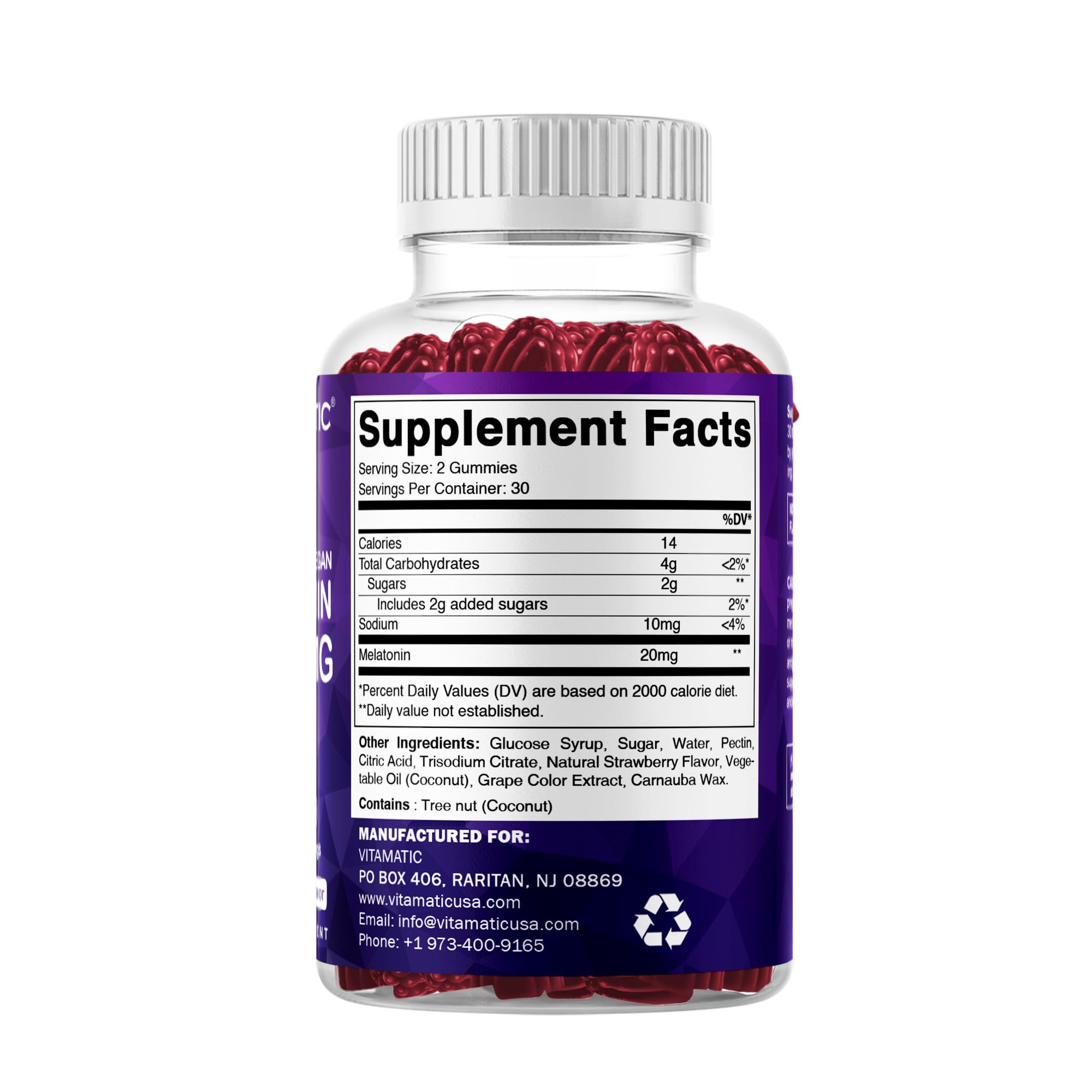 Pack de 2 frascos Vitamatic lado a lado, suministro ampliado para ahorro