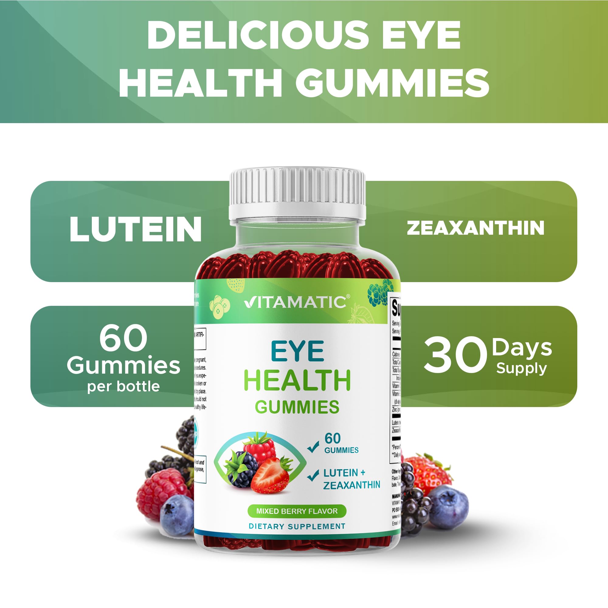 Vitamatic gomitas mezcladas sabor berry, atractivas y sin colorantes artificiales