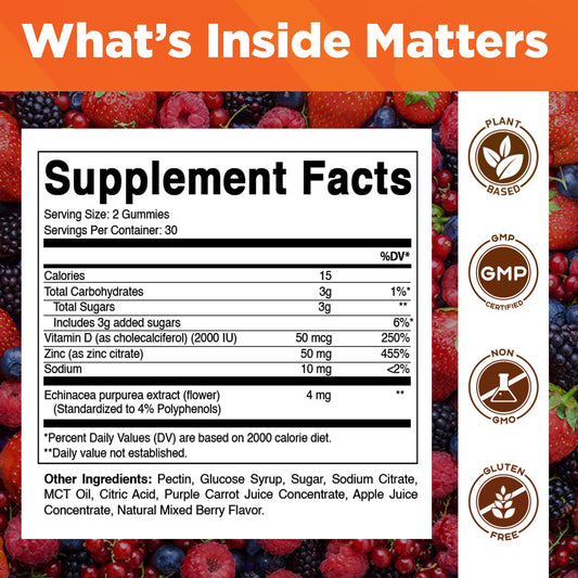 Vitamatic primer plano de la textura de las gomitas para apreciar su pectina