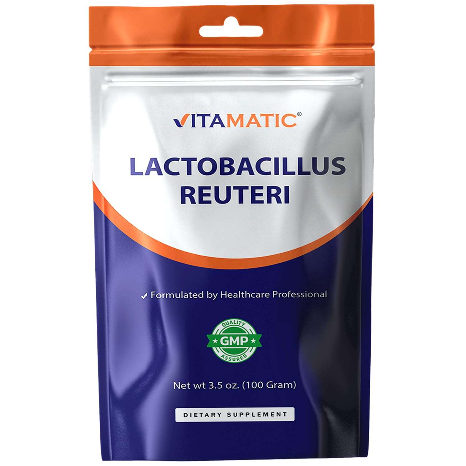 Vitamatic Lactobacillus Reuteri en polvo en frasco para apoyar la salud digestiva diaria