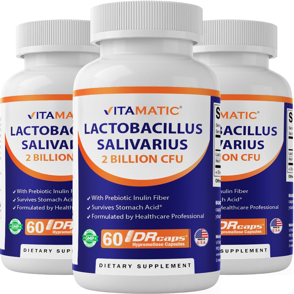 Vitamatic Lactobacillus Salivarius: cápsulas DRcaps protegen el contenido para una digestión suave