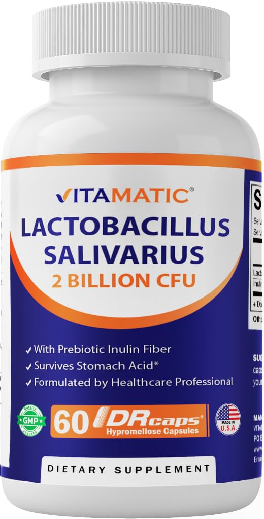 Vitamatic Lactobacillus Salivarius cápsulas DRcaps protegidas frente al ácido estomacal