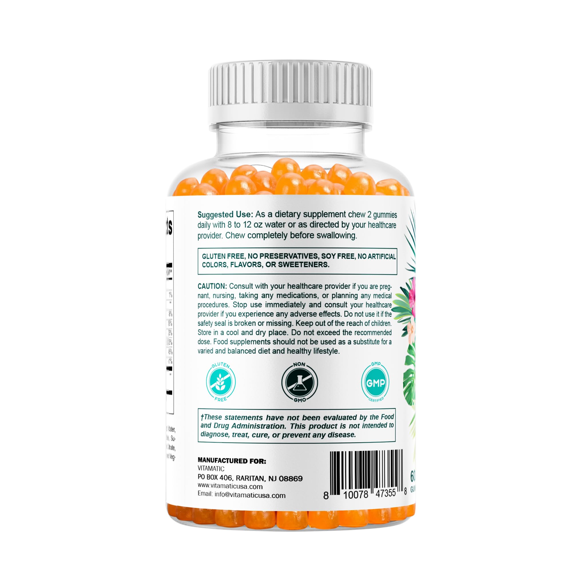 Frasco Vitamatic en escena de mesa para visualizar uso diario