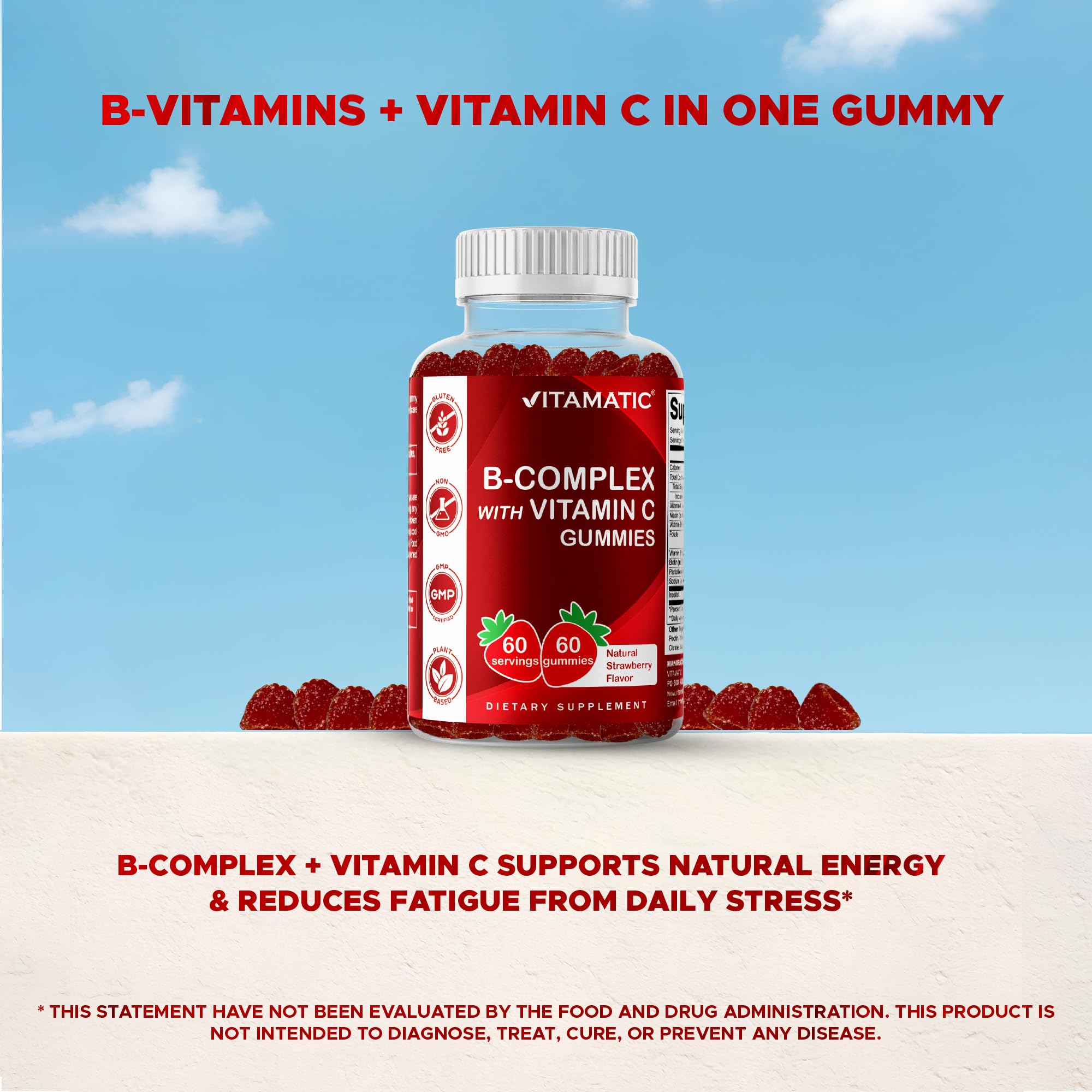 Vitamatic ingredientes naturales fresa subrayando sabor auténtico