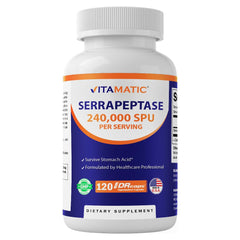 Vitamatic envase frontal claro que muestra 120 cápsulas y beneficio de potencia
