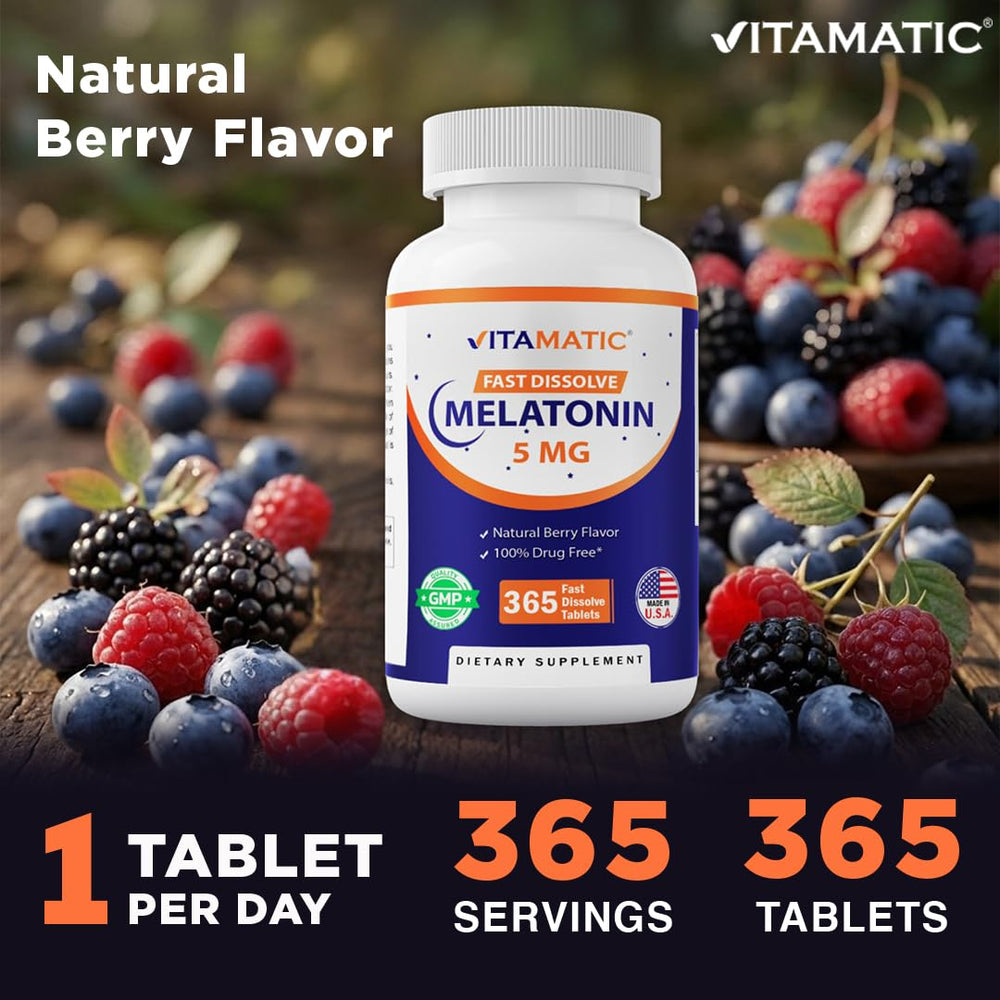 Vitamatic tableta sobre la lengua listo para disolverse, uso cómodo