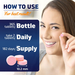 Vitamatic tableta en la lengua demostrando disolución sin agua