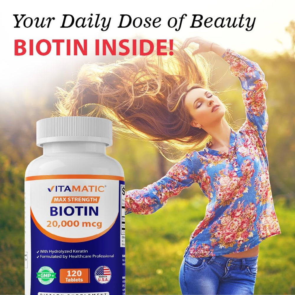 Vitamatic tabletas en palma para ver tamaño y dosis