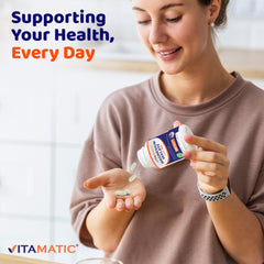 Vitamatic tabletas en tazón sin sabor, alternativa sin aditivos ni colores