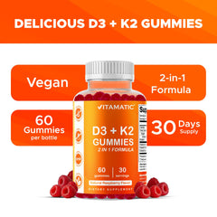 Vitamatic gominola junto a una moneda para comparar tamaño