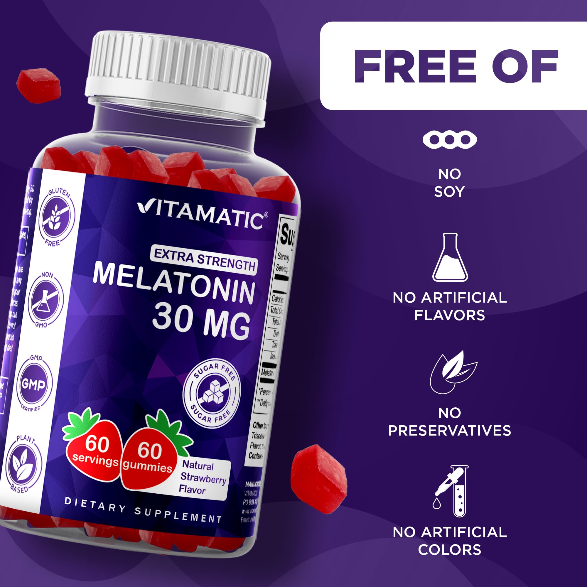 Vitamatic comparación tamaño gomita con moneda para referencia visual