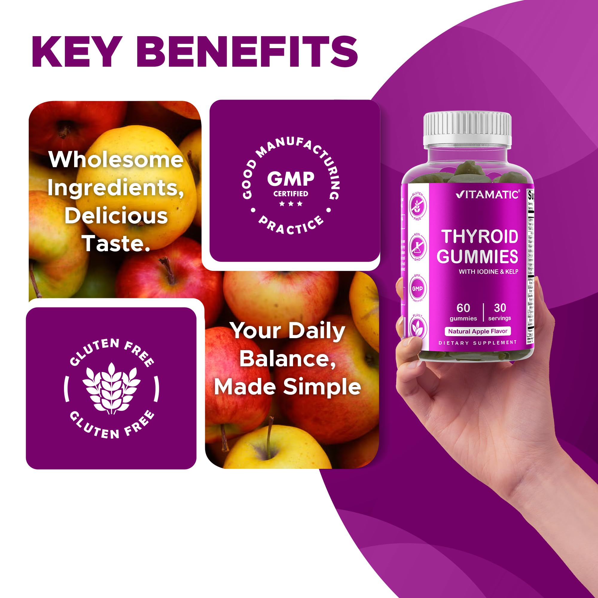 Vitamatic comparación de tamaño de la gomita junto a moneda para escala