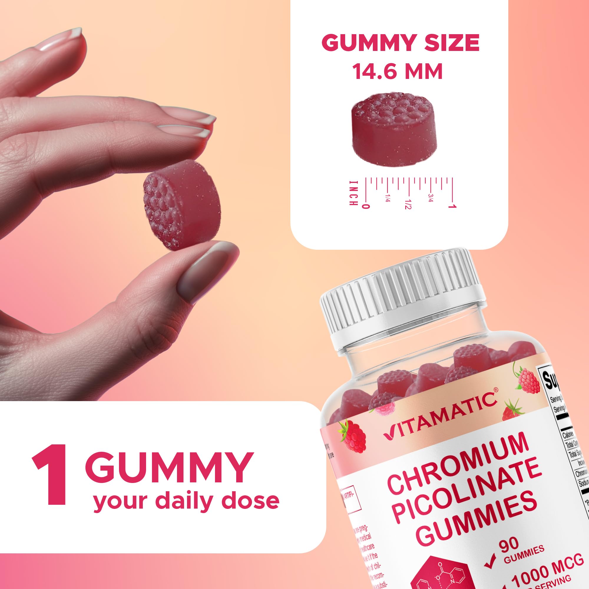 Vitamatic corte de gomita textura y consistencia masticable