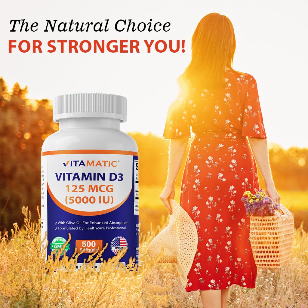 Etiqueta nutricional de Vitamatic Vitamina D3 con información clara