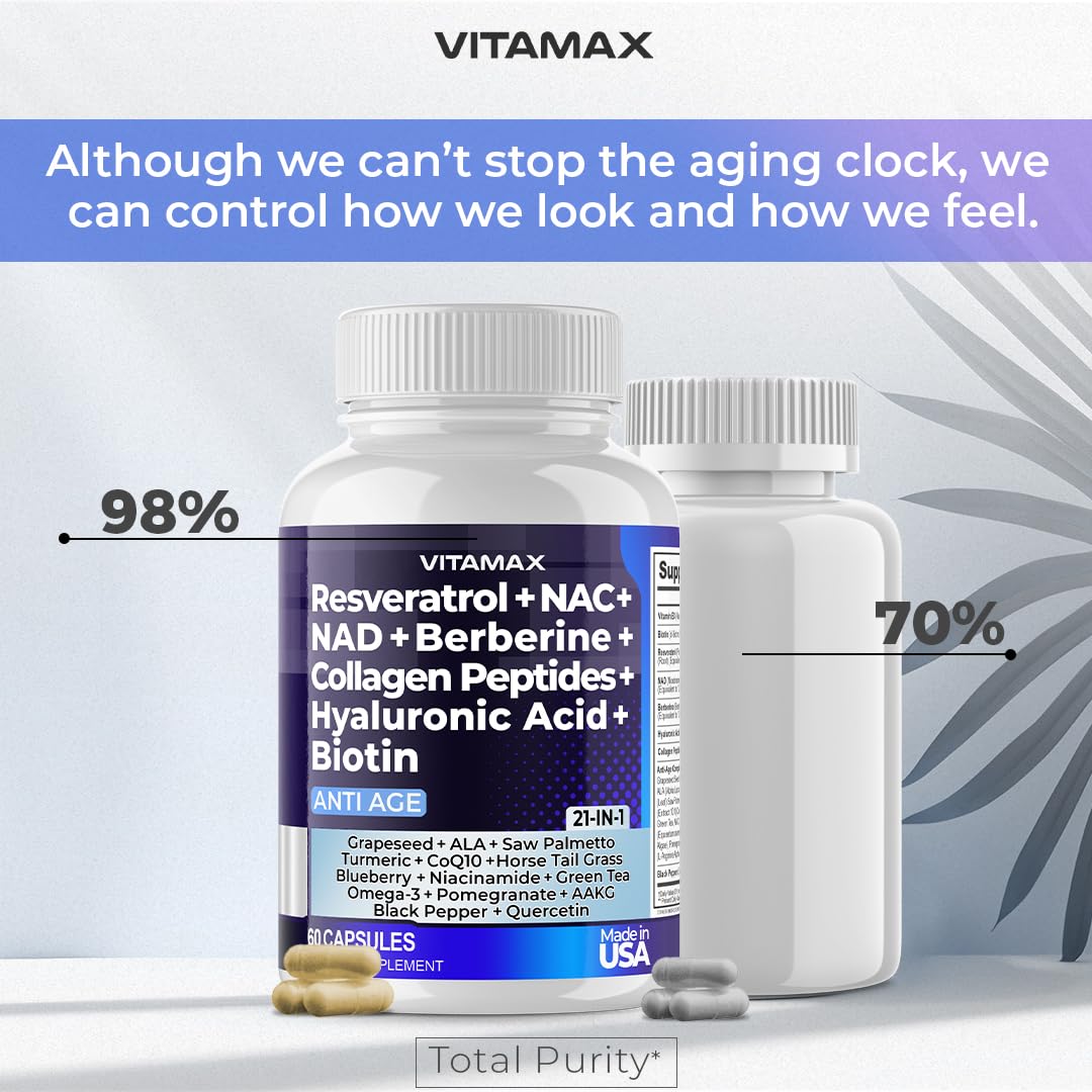Vitamax arándanos y uvas ilustrando antioxidantes naturales presentes