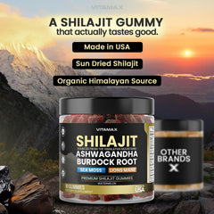 Ingredientes naturales: shilajit, sea moss y ashwagandha con Vitamax
