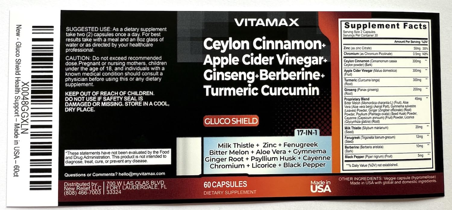 Vitamax sello Non-GMO y Made in USA en etiqueta, garantía de control y procedencia