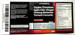Vitamax sello Non-GMO y Made in USA en etiqueta, garantía de control y procedencia