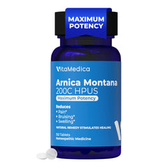 VitaMedica frasco delante mostrando arnica 200C útil para recuperación