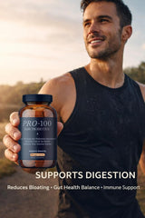 Vitamin Bounty etiqueta con lista de 13 cepas, vitamina C y zinc