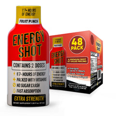 Vitamin Energy shot frontal mostrando el envase y conveniencia portátil