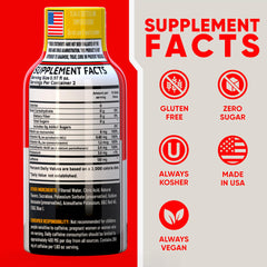 Primer plano del líquido Fruit Punch Vitamin Energy, sabor intenso y limpio