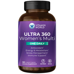 Vitamin World frente del empaque mostrando beneficios y diseño