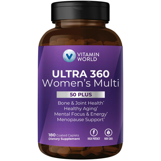 Vitamin World envase frontal mostrando la etiqueta y beneficios claros