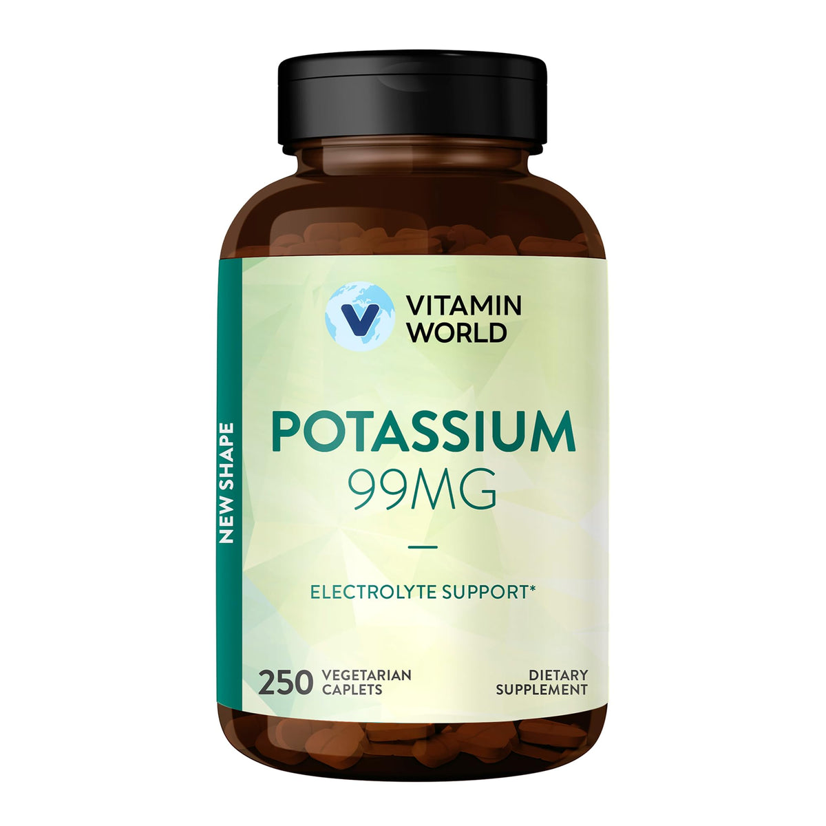 Vitamin World frasco frontal mostrando etiqueta y beneficio de suministro prolongado