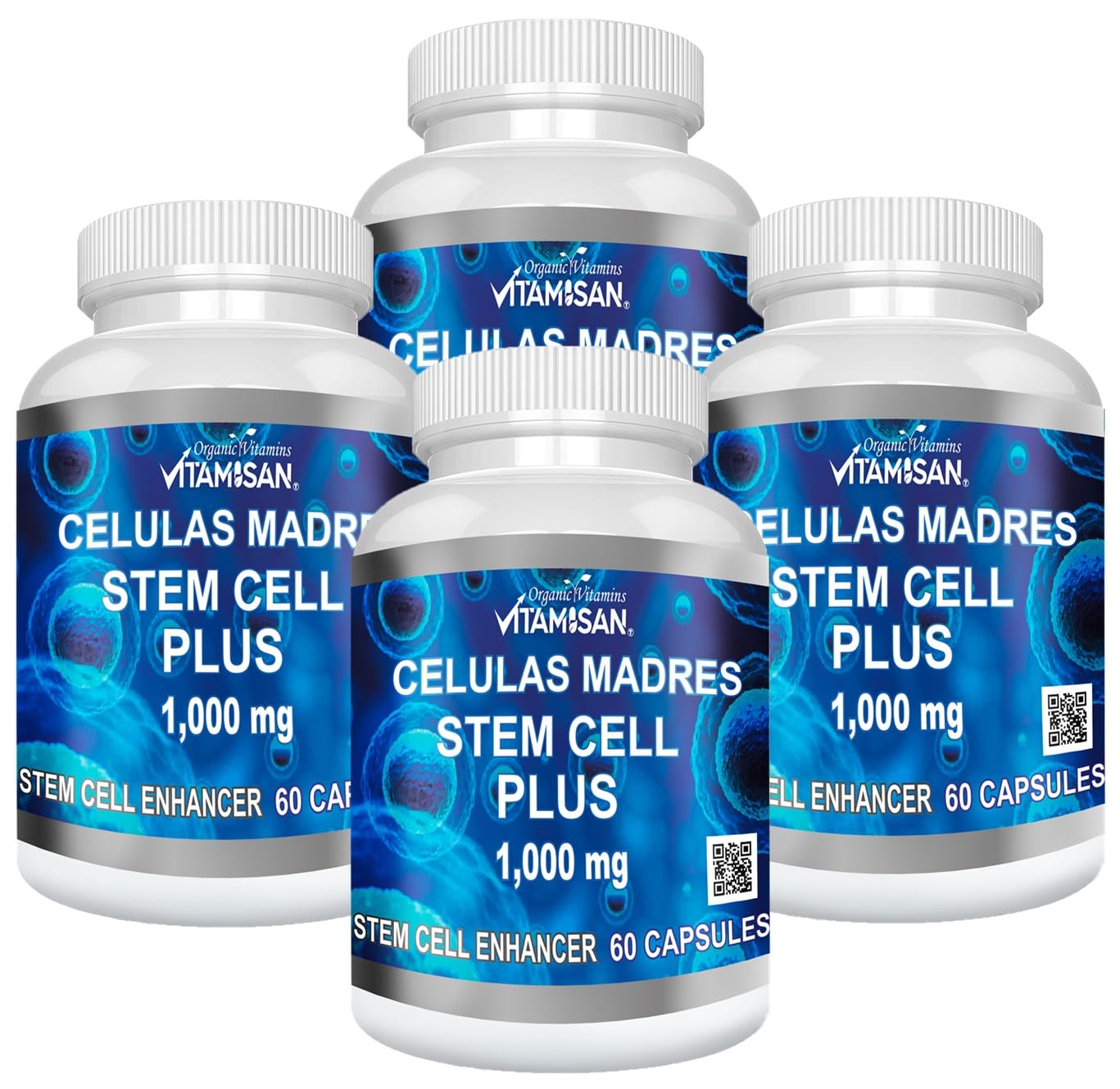 VITAMISAN pack 4 botellas frontales, conveniencia de suministro prolongado