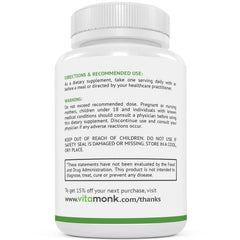 VitaMonk comparación de tamaño de cápsula para visualizar dosis conveniente