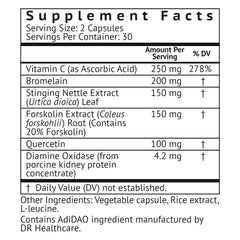 VitaMonk HistaResist cápsulas en primer plano para ver textura y tamaño