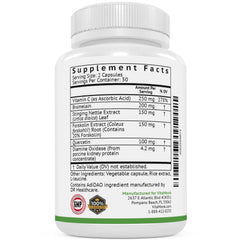 VitaMonk HistaResist tableta desplegada para mostrar forma y recubrimiento