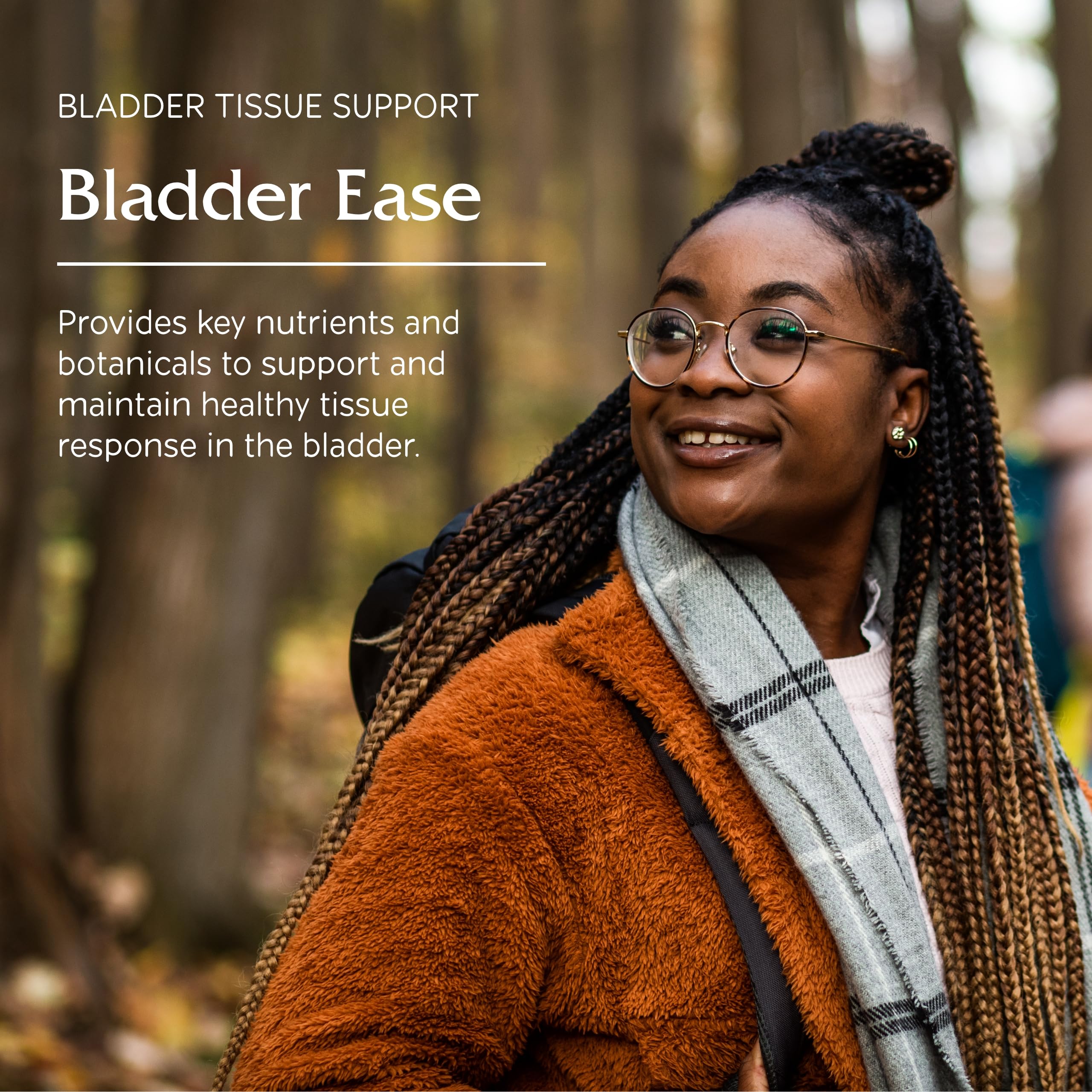 Vitanica Bladder Ease toma diaria con frasco abierto facilita incorporación rutinaria