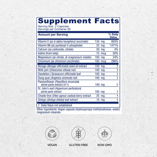 Vitanica, fórmula de la Dra. Tori Hudson para PMS.