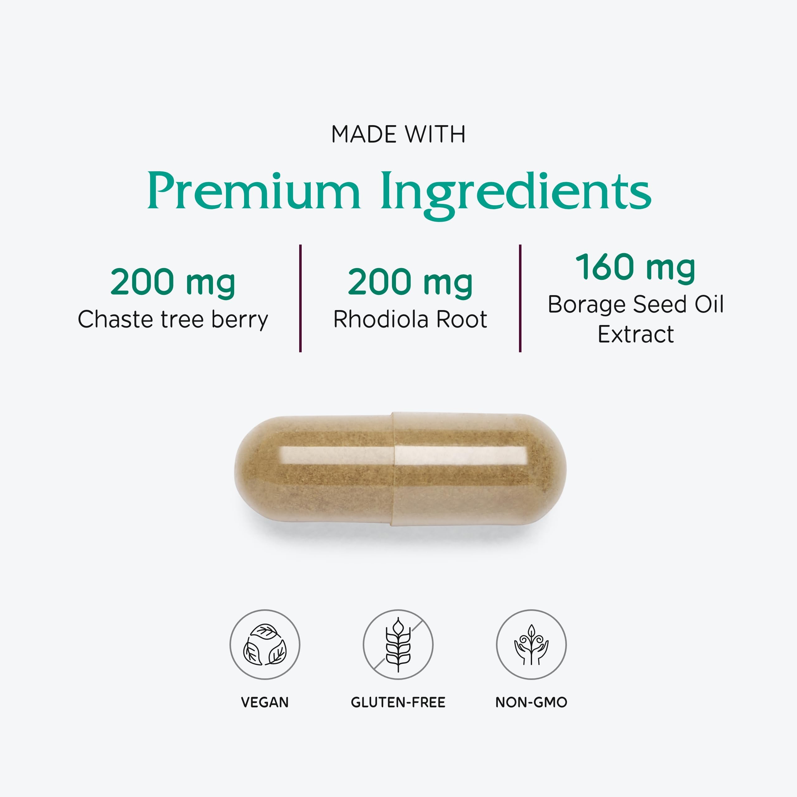 Paquete de cápsulas de Vitanica FemRebalance en estuche compacto.