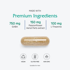 Vitanica GABA Ease, tapa hermética, mantiene la frescura de cada cápsula.