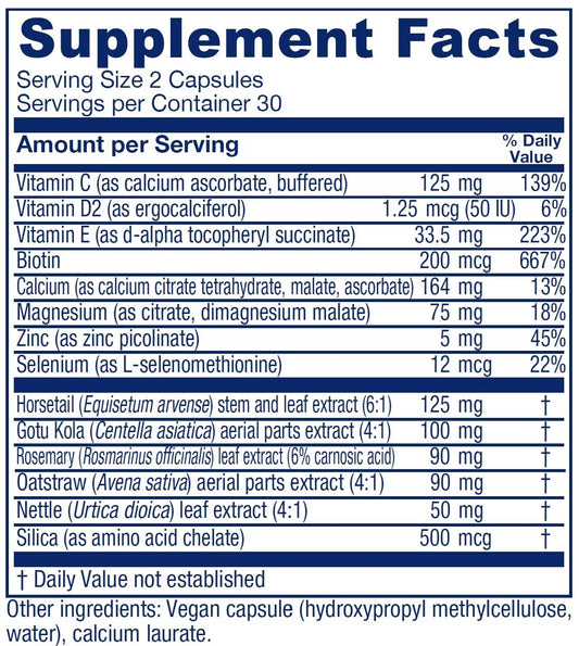 Vitanica Luminous etiqueta frontal, empaque vegano y limpio