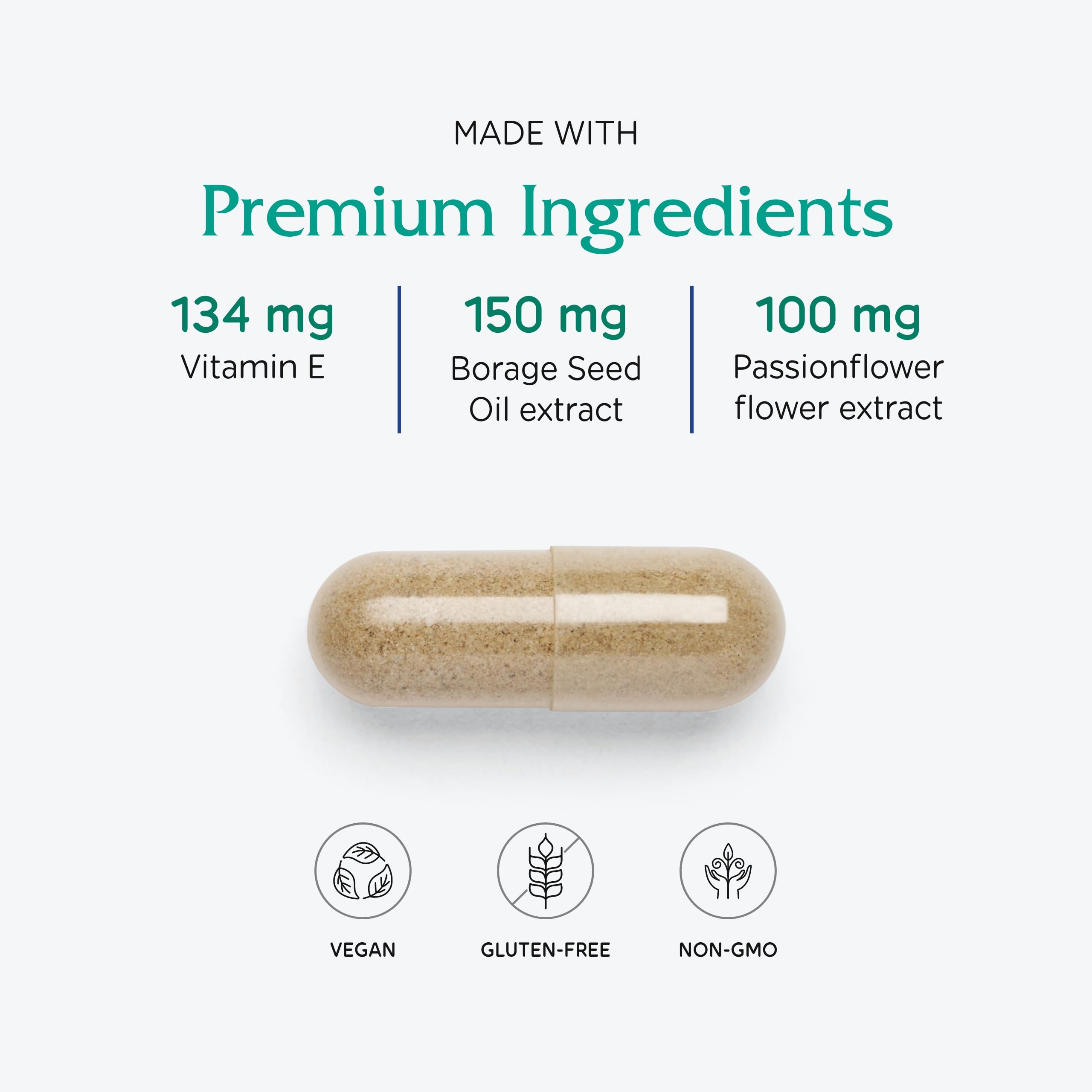 Vitanica mezcla herbal dong-quai y wild-yam para equilibrio natural.