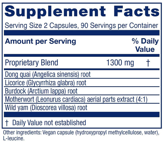 Vitanica Fase II: etiqueta frontal destacando ingredientes herbales para bienestar diario.