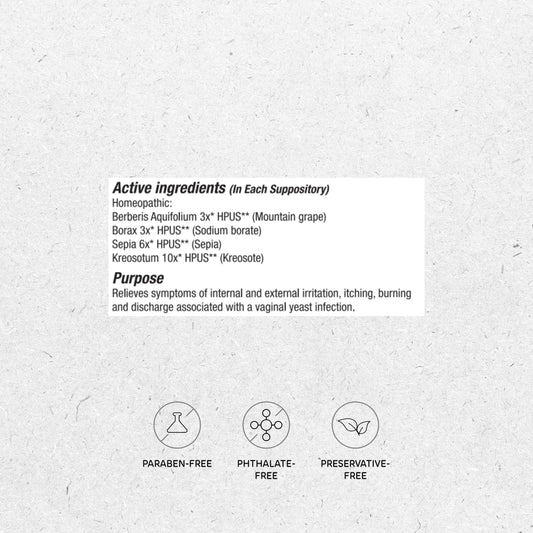 Vitanica Yeast Arrest: supositorios vaginales listos para uso cómodo y estéril.