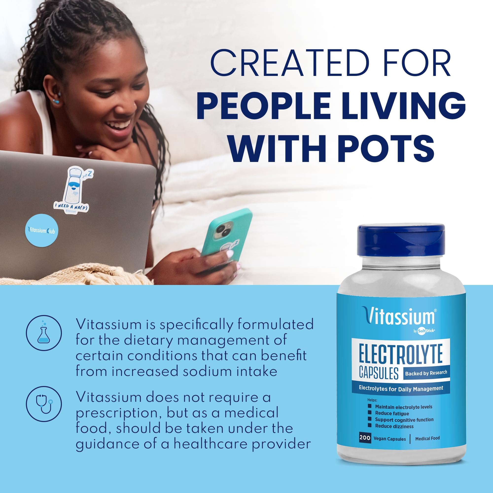 Vitassium etiqueta nutricional mostrando sodio y potasio por dosis
