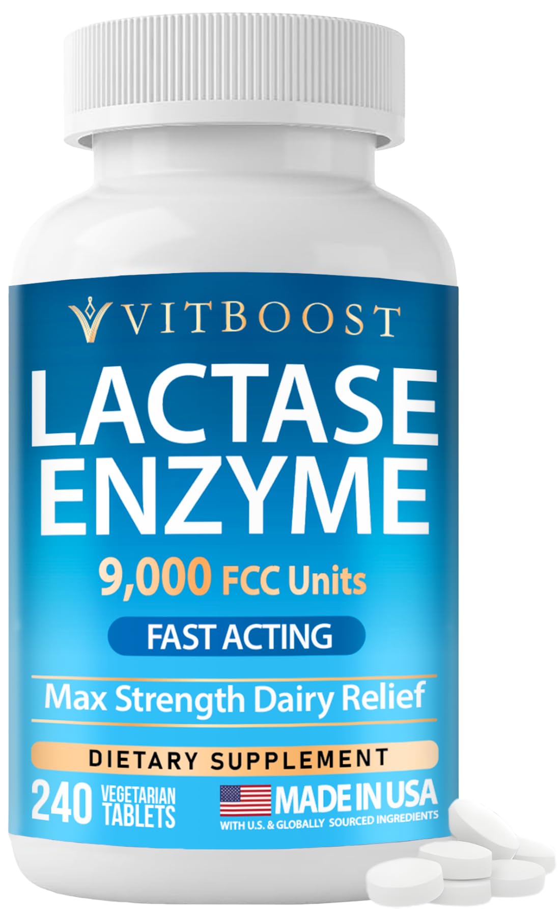 VITBOOST frasco frontal mostrando el etiquetado y beneficios digestivos