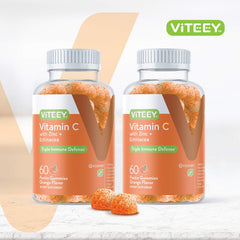 Viteey primer plano textura de gomita naranja, aspecto apetecible