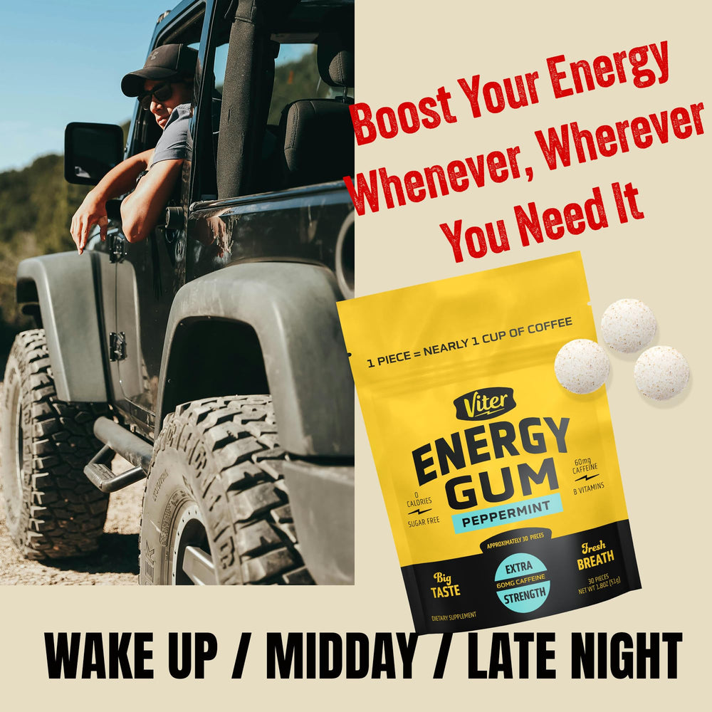Viter Energy chicle comparado con una moneda para ver tamaño de cada pieza