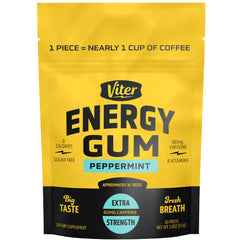 Viter Energy chicle paquete delantero mostrando diseño y conveniencia