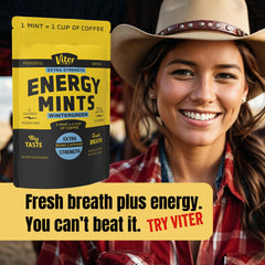 Viter Energy menta dentro de estuche portátil para llevar y recargar
